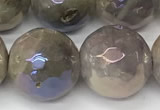 CNA1238 15 inches 12mm faceted round AB-color lavender amethyst beads