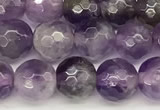 CNA1245 15 inches 6mm faceted round dogtooth amethyst beads