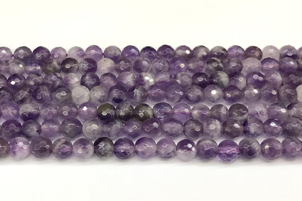 CNA1245 15 inches 6mm faceted round dogtooth amethyst beads