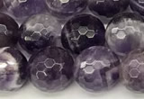 CNA1246 15 inches 8mm faceted round dogtooth amethyst beads