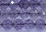 CNA1253 15 inches 6mm faceted round amethyst beads