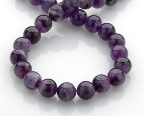 CNA15 15 inch 12mm round natural amethyst quartz beads Wholesale