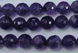 CNA253 15.5 inches 10mm faceted round natural amethyst beads