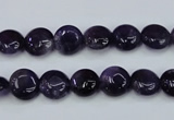 CNA267 15.5 inches 10mm flat round natural amethyst beads wholesale