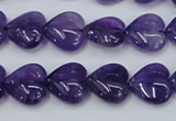 CNA283 15.5 inches 14*14mm heart natural amethyst beads wholesale