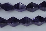 CNA295 15.5 inches 10*16mm pyramid natural amethyst beads