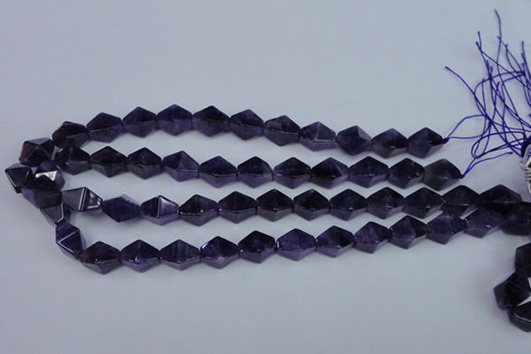 CNA295 15.5 inches 10*16mm pyramid natural amethyst beads