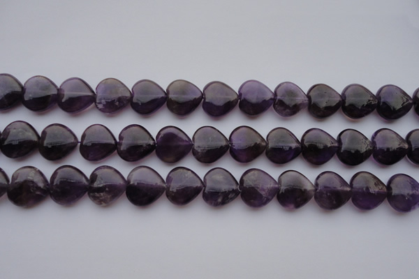 CNA298 15.5 inches 16*16mm heart natural amethyst gemstone beads