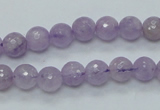 CNA310 15.5 inches 8mm faceted round natural lavender amethyst beads