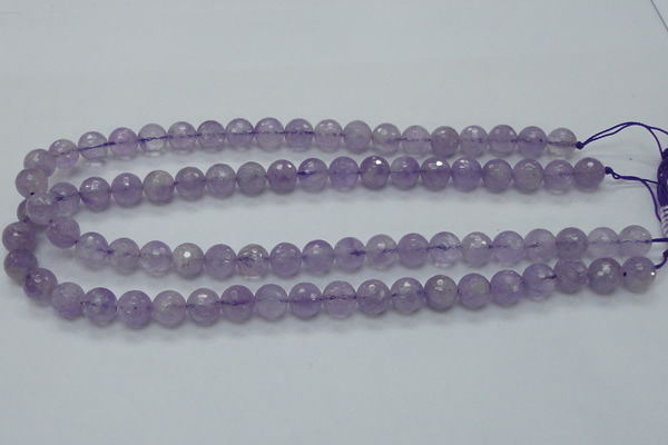 CNA311 15.5 inches 10mm faceted round natural lavender amethyst beads