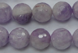 CNA313 15.5 inches 14mm faceted round natural lavender amethyst beads