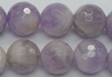 CNA314 15.5 inches 18mm faceted round natural lavender amethyst beads