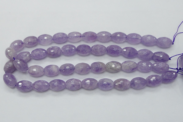 CNA316 15.5 inches 13*18mm faceted rice natural lavender amethyst beads