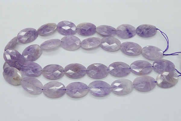 CNA332 15.5 inches 18*25mm faceted oval natural lavender amethyst beads