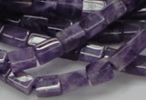 CNA35 15.5 inches 6*10mm cuboid grade AB natural amethyst beads