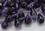 CNA37 15.5 inches 8*12mm teardrop grade A natural amethyst beads