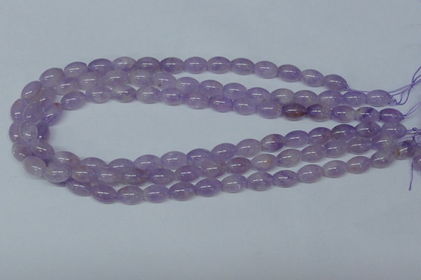 CNA411 15.5 inches 8*12mm rice natural lavender amethyst beads