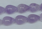 CNA418 15.5 inches 12*16mm teardrop natural lavender amethyst beads