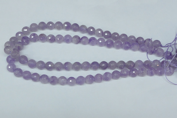 CNA423 15.5 inches 10mm faceted round natural lavender amethyst beads