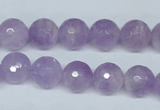 CNA424 15.5 inches 12mm faceted round natural lavender amethyst beads