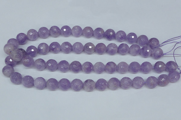 CNA425 15.5 inches 14mm faceted round natural lavender amethyst beads