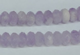 CNA428 6*10mm faceted rondelle natural lavender amethyst beads