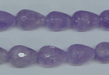 CNA430 10*14mm faceted teardrop natural lavender amethyst beads