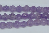 CNA431 15.5 inches 8*8mm skull shape natural lavender amethyst beads