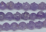 CNA433 15.5 inches 12*12mm skull shape natural lavender amethyst beads