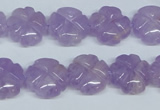 CNA435 15.5 inches 15mm carved flower natural lavender amethyst beads