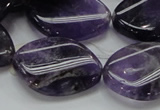 CNA44 15.5 inches 22*30mm twisted teardrop grade A natural amethyst beads