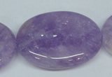 CNA452 15.5 inches 30*40mm oval natural lavender amethyst beads