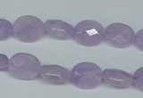 CNA454 15.5 inches 10*12mm faceted oval natural lavender amethyst beads