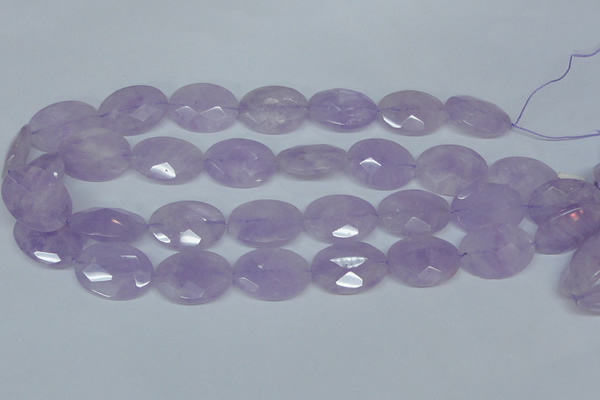 CNA458 15.5 inches 18*25mm faceted oval natural lavender amethyst beads