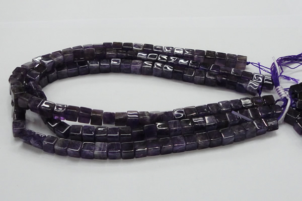 CNA46 15.5 inches 8*8*8mm cube grade A natural amethyst beads