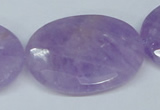 CNA461 15.5 inches 30*40mm faceted oval natural lavender amethyst beads