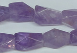 CNA467 15.5 inches 18*24mm faceted nugget natural lavender amethyst beads