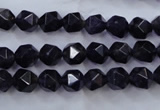 CNA500 15 inches 8mm faceted nuggets amethyst gemstone beads