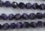 CNA502 15 inches 8mm faceted nuggets amethyst gemstone beads