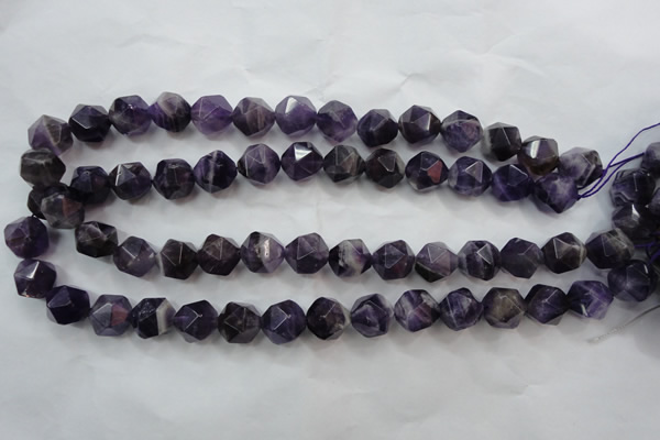 CNA506 15 inches 16mm faceted nuggets amethyst gemstone beads