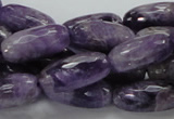 CNA52 15.5 inches 10*20mm faceted rice grade AB natural amethyst beads