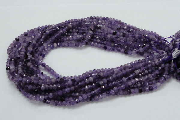 CNA60 15.5 inches 4*6mm faceted rondelle grade AB+ natural amethyst beads