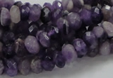 CNA61 15.5 inches 6*8mm faceted rondelle grade AB+ natural amethyst beads