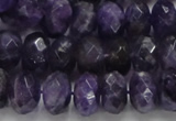 CNA63 15.5 inches 7*12mm faceted rondelle grade A natural amethyst beads