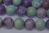 CNA654 15 inches 12mm round lavender amethyst & amazonite beads