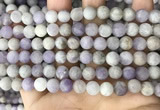 CNA677 15.5 inches 8mm round matte lavender amethyst beads