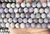 CNA678 15.5 inches 10mm round matte lavender amethyst beads