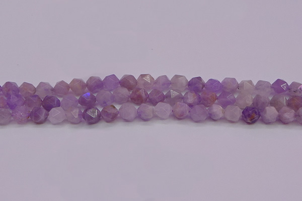 CNA693 15.5 inches 10mm faceted nuggets lavender amethyst beads