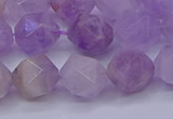 CNA694 15.5 inches 12mm faceted nuggets lavender amethyst beads