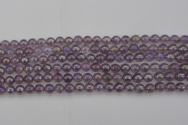 CNA702 15.5 inches 8mm round AB-color amethyst gemstone beads